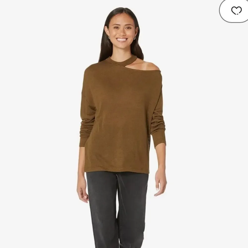 Sanctuary Womens Full Time Lover Green Knit Tee Pullover Top Shirt NWT - Picture 4 of 8